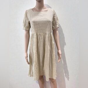 Vintage handmade empire baby doll OOAK pinstripe day shift dress